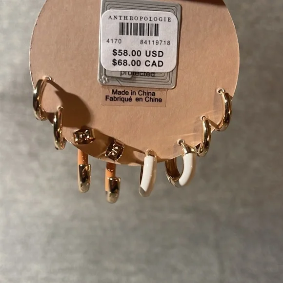 Anthropologie Huggies Set Earrings. NWT - Picture 3 of 3